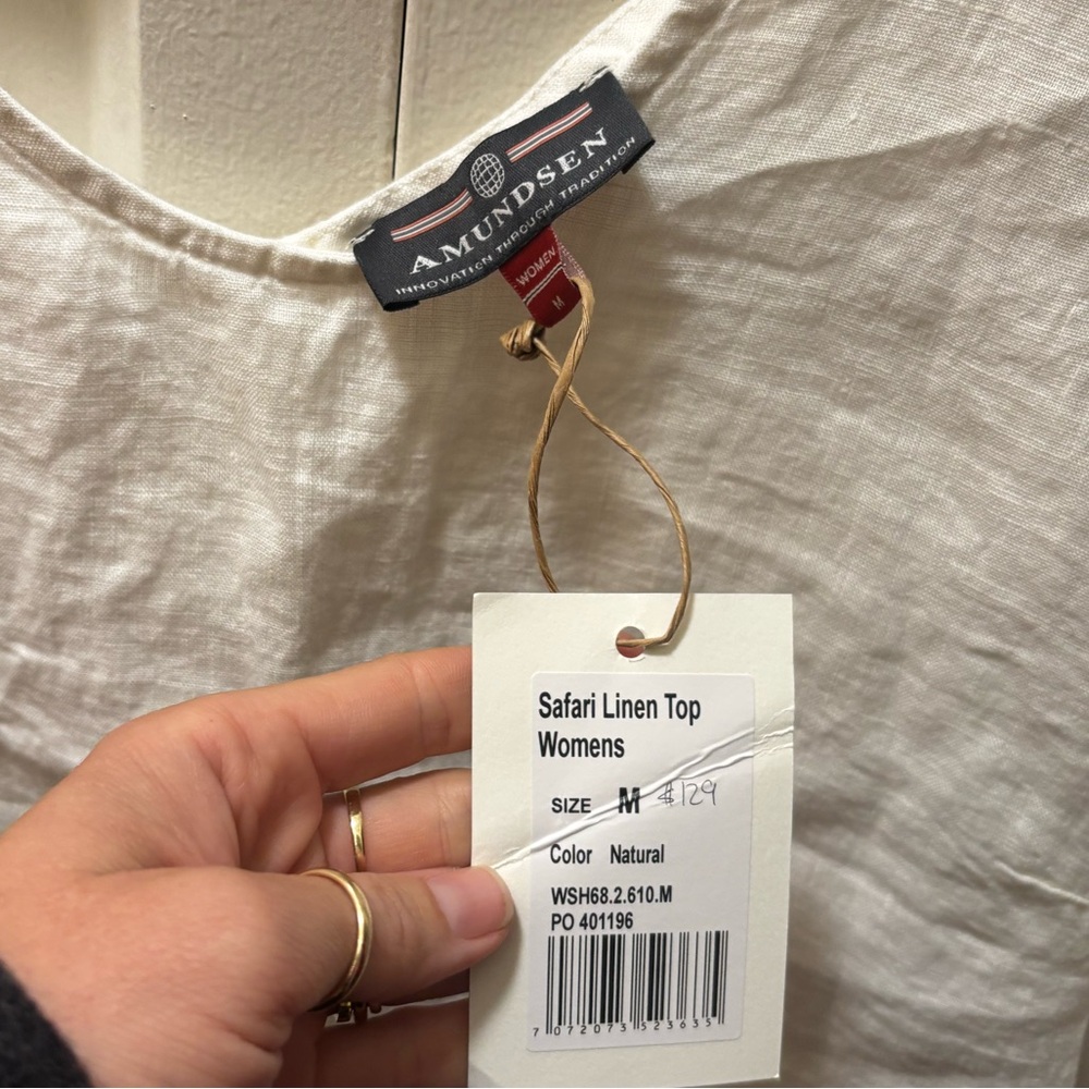 Amundsen Safari Linen Top M Womens NWT - Picture 5 of 5
